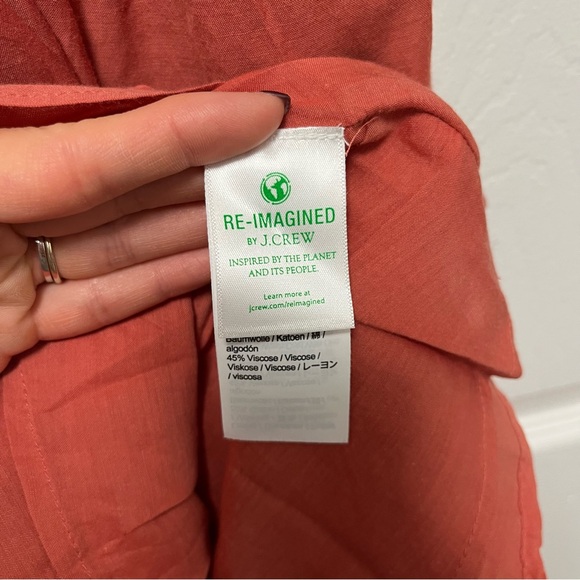 NWT J. Crew Womens Re-Imagined Tie-Shoulder Cotton Voile Tiered Dress Red Size S - Picture 12 of 16